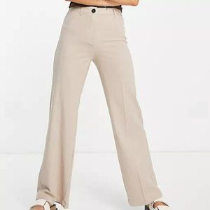 Bershka Wide Leg Slouchy Dad Tailored Pants